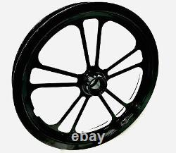 15 Front Drag Racing Wheels LINA Black Contrast Cut Set of 2