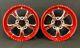 17 Front Drag Racing Wheels Prima Red Contrast Cut Set Of 2