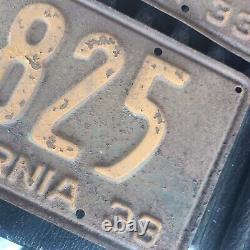 1933 California License Plate Set DMV Clear Hot Rod Rat Rod Ford Chevy Mopar