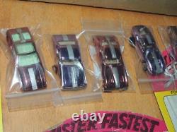 1968 Aurora Speedline 2 in 1 Stunt & Drag Race Set, 5 Cars withNew Accessory Packs