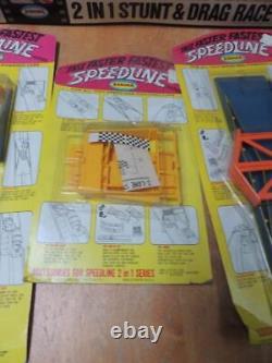 1968 Aurora Speedline 2 in 1 Stunt & Drag Race Set, 5 Cars withNew Accessory Packs