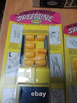 1968 Aurora Speedline 2 in 1 Stunt & Drag Race Set, 5 Cars withNew Accessory Packs