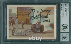 1971 Fleer AHRA Drag Canadian #18 Don Garlits Signed RC Beckett Auto 10 BAS