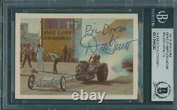 1971 Fleer AHRA Drag Champs Canadian #18 Don Garlits Signed RC Beckett Auth BAS