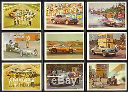 1971 Fleer Ahra Official Drag Champs Canadian Partial Card Near Set Lot Of 55/63