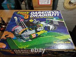 1971 Hasbro Scream'n Demons Daredevil Drag-out Moto Racing Set with Extra Bike