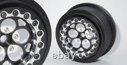 2.2 3.0 Beadlock Wheels Lightweight Drag Racing, 5 Hole, Black, Set of 2