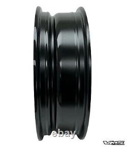 2 Vms Racing Black Hawk Drag Rims Wheels Front Skinnies 18x5 5x115 For Dodge