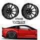 2 Vms Racing Blackhawk Drag Race Rims Wheels Rear 17x10 For Chevy Corvette C6