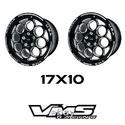 2 Vms Racing Modulo Drag Pack Race Rims Wheels Rear 17x10 For Dodge Challenger