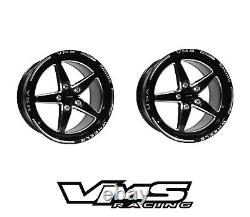 2 Vms Racing V-star 17x10 Front Drag Race Rims Wheels For Honda CIVIC Type-r Fk8
