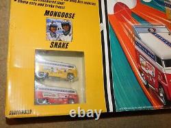 2005 Hot Wheels Classics Mongoose and Snake Volkswagen Drag Bus Race Set Sealed