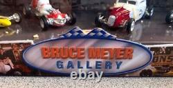 4 SIGNED LEGENDS- Hot Wheels Bruce Meyer Gallery Set of 4 Custom Race Cars -NISB