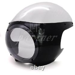 5 3/4 Cafe Racer Drag Racing Fairing & Windshield Fits With39mm Forks Headlights