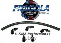 -8AN Fragola Black Fuel Line Kit Push Lock Hose Fittings Set Hot Rod Drag Dirt