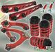 96-00 Civic Lx Ex Si Ek Red Front Upper & Rear Camber Suspension Control Arm Set