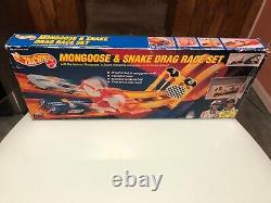 A-fight To The-finish! Near Mint Mattel Hw Mongoose & Snake Drag Race Set