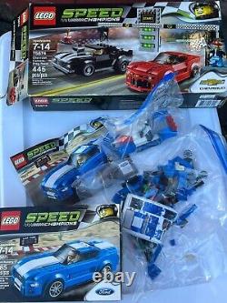 AS IS READ Lego Speed Champions Chevrolet Camaro Drag Race 75874 + 75871 RD DESC