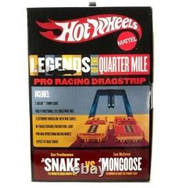 AW Hot Wheels Legends of 1/4 Mile Snake vs Mongoose HO Slot Car Drag Racing Set