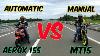 Aerox 155 Vs Mt15 Ng Yamaha Matic Vs Manual Engine Nakapang Gilid Set Vs Stock Set Drag Race