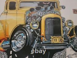 American Graffiti Muscle Cartoon Original Artwork Set'55 Chevy 32' Ford Art
