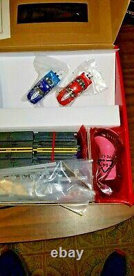 Auto World HO Drag Racing Set Without Original Cars Replaced with other Cars