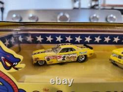 Autographed Hot Wheels RLC DON The Snake PRUDHOMME 2 Car Dragster & Hauler Set