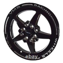 Black Star Drag Racing Wheels Rims 2x 15x3.5 ET10 2x 15x8 ET20 5/100 5/114 73.1