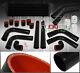 Black Turbo/super Front Mount Intercooler Fmic + Piping Kit + Couplers + Clamps