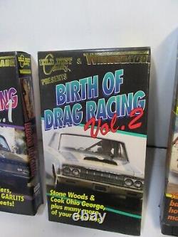 Complete Set of 4 Birth of Drag Racing VHS By Gold Dust & Winnebago Don Garlits