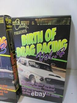 Complete Set of 4 Birth of Drag Racing VHS By Gold Dust & Winnebago Don Garlits