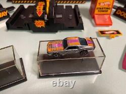 DON'T-B- SCARED! (RARE) HW DOUBLE SCARE SPEEDWAY DRAG RACE SET WithNEAR MINT CAR