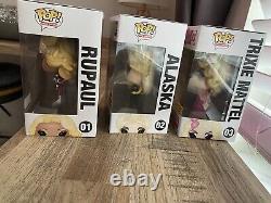 Drag Race Funko Pop Figure Lot (3) Rupaul, Alaska & Trixie Mattel