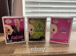 Drag Race Funko Pop Figure Lot (3) Rupaul, Alaska & Trixie Mattel