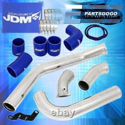 For 08-15 Mitsubishi Evo Intercooler Piping Kit Set Blue Couplers Performance