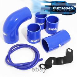 For 08-15 Mitsubishi Evo Intercooler Piping Kit Set Blue Couplers Performance