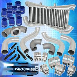 For 1990-1996 300Zx Twin Turbo Piping Kit + Silver Bolt On Intercooler
