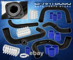 For 93-97 Del Sol D15 D16 Bolt-On Turbo Piping Kit Rs S BOV Adapter Blue Coupler