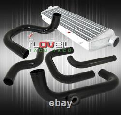 For 93-97 Del Sol Turbo 28X7X2.5 Intercooler + Bolt On Piping Kit BOV Flange