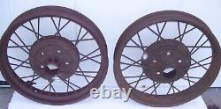 Ford Model A 1928 1929 Pair 21 In Wheels Rims Very Good