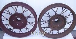 Ford Model A 1928 1929 Pair 21 In Wheels Rims Very Good