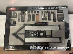 Ford Racing GMP 1/18 Tool, Trailer set. Drag, Circle Track. Never taken out 118