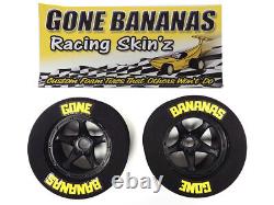 Gone Bananas Racing Skinz Foam Drag Wheels & Tires (set of 2)