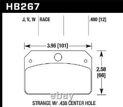 Hawk Performance HB267J. 480 Brake Pads DR-97 Compound Drag Race Set of 4