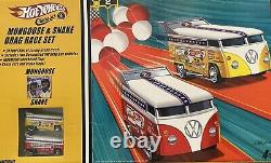 Hot Wheels Classics Mongoose & Snake VW Bus Drag Race Track Set. Unopened