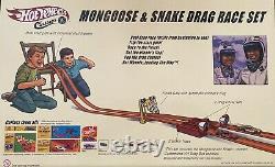 Hot Wheels Classics Mongoose & Snake VW Bus Drag Race Track Set. Unopened