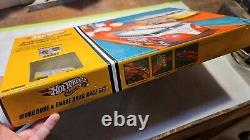 Hot wheels snake and mongoose box drag race set with vw drag buses