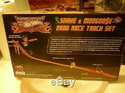 Hot wheels snake mongoose drag strip demons drag race set NEVER OPENED