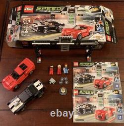 LEGO SPEED CHAMPIONS Chevrolet Camaro Drag Race 75874 100% Complete With Box