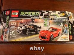 LEGO SPEED CHAMPIONS Chevrolet Camaro Drag Race 75874 100% Complete With Box